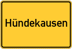 Place name sign Hündekausen
