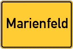 Place name sign Marienfeld, Siegkreis