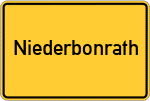 Place name sign Niederbonrath