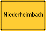 Place name sign Niederheimbach