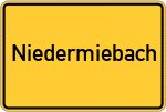 Place name sign Niedermiebach