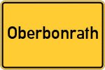 Place name sign Oberbonrath