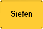 Place name sign Siefen