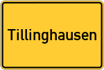 Place name sign Tillinghausen