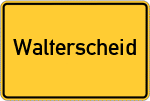 Place name sign Walterscheid