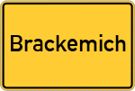 Place name sign Brackemich, Siegkreis