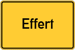 Place name sign Effert