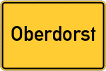 Place name sign Oberdorst