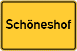 Place name sign Schöneshof, Siegkreis