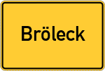 Place name sign Bröleck