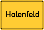 Place name sign Holenfeld