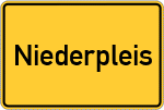 Place name sign Niederpleis