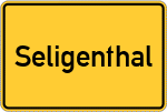 Place name sign Seligenthal, Siegkreis