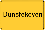 Place name sign Dünstekoven