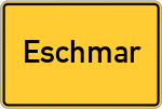 Place name sign Eschmar