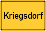 Place name sign Kriegsdorf, Siegkreis