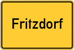 Place name sign Fritzdorf