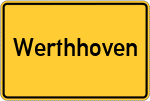 Place name sign Werthhoven