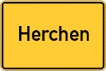 Place name sign Herchen