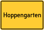 Place name sign Hoppengarten