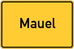 Place name sign Mauel, Sieg