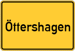 Place name sign Öttershagen, Sieg