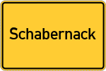 Place name sign Schabernack