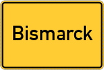 Place name sign Bismarck