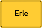 Place name sign Erle