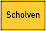 Place name sign Scholven