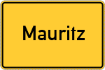 Place name sign Mauritz