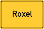 Place name sign Roxel