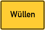 Place name sign Wüllen