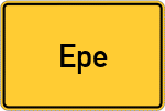 Place name sign Epe, Westfalen