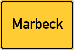 Place name sign Marbeck