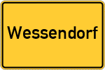 Place name sign Wessendorf