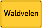 Place name sign Waldvelen