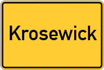 Place name sign Krosewick