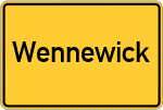 Place name sign Wennewick