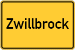 Place name sign Zwillbrock