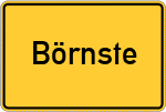 Place name sign Börnste