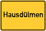 Place name sign Hausdülmen