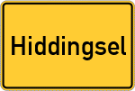 Place name sign Hiddingsel