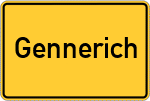 Place name sign Gennerich