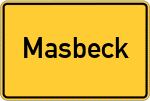 Place name sign Masbeck
