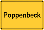 Place name sign Poppenbeck