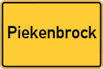 Place name sign Piekenbrock