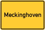 Place name sign Meckinghoven