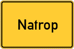 Place name sign Natrop