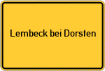 Place name sign Lembeck bei Dorsten